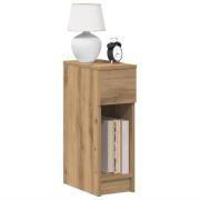 vidaXL Sängbord 2 st med låda ek 20x36x60 cm
