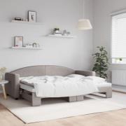 vidaXL Dagbädd utdragbar taupe 80x200 cm tyg