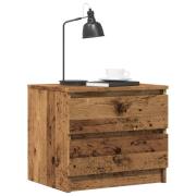 vidaXL Sängbord 2 st åldrat trä 50x40x43.5 cm konstruerat trä