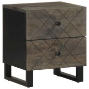 vidaXL Sängbord svart 40x33x46 cm massivt mangoträ