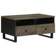 vidaXL Soffbord svart 80x54x40 cm massivt mangoträ