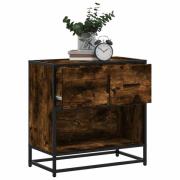 vidaXL Sängbord rökfärgad ek 60x31x60 cm konstruerat trä och metall