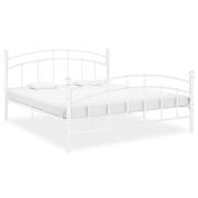 vidaXL Sängram utan madrass vit metall 180x200 cm