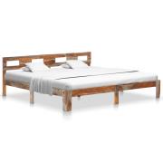 vidaXL Sängram utan madrass massivt trä 200x200cm