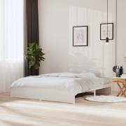 vidaXL Sängram vit massivt trä 180x200 cm