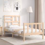vidaXL Sängram utan madrass 90x200 cm massiv furu