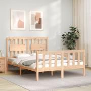 vidaXL Sängram utan madrass 140x190 cm massiv furu