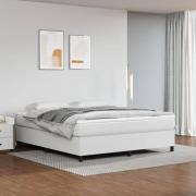 vidaXL Boxspring-sängram vit 180x200 cm konstläder