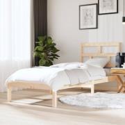 vidaXL Sängram massivt trä 75x190 cm