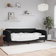vidaXL Dagbädd svart 90x200 cm sammet