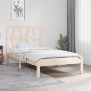 vidaXL Sängram massiv furu 90x200 cm