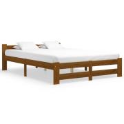 vidaXL Sängram utan madrass honungsbrun massiv furu 120x200 cm