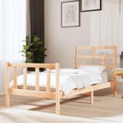 vidaXL Sängram massiv furu 90x200 cm