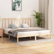 vidaXL Sängram massiv furu 200x200 cm