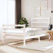 vidaXL Sängram utan madrass vit 75x190 cm massiv furu