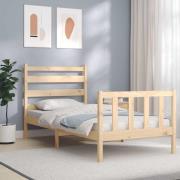 vidaXL Sängram utan madrass 100x200 cm massiv furu
