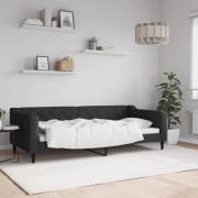 vidaXL Dagbädd svart 90x200 cm tyg