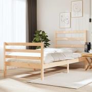 vidaXL Sängram massiv furu 90x190 cm