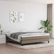 vidaXL Sängram utan madrass taupe 180x200 cm tyg