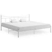 vidaXL Sängram utan madrass vit metall 200x200 cm