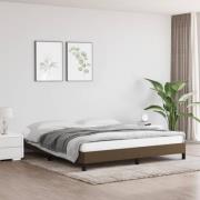 vidaXL Sängram utan madrass mörkbrun 160x200 cm tyg