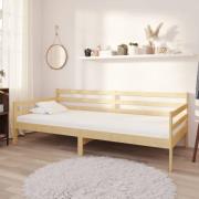 vidaXL Dagbädd med madrass 90x200 cm massiv furu