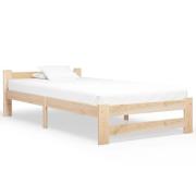 vidaXL Sängram utan madrass massiv furu 90x200 cm