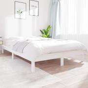 vidaXL Sängram vit 160x200 cm massiv furu
