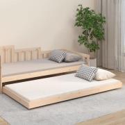 vidaXL Sängram utan madrass 90x200 cm massiv furu