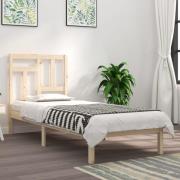 vidaXL Sängram utan madrass 90x200 cm massiv furu