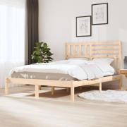vidaXL Sängram 135x190 cm massiv furu