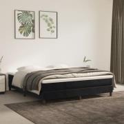 vidaXL Sängram utan madrass svart 180x200 cm sammet