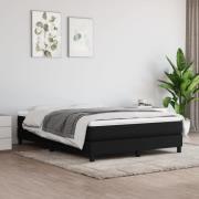 vidaXL Sängram utan madrass svart 140x200 cm tyg