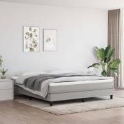 vidaXL Sängram utan madrass ljusgrå 180x200 cm tyg