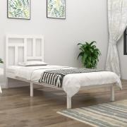 vidaXL Sängram utan madrass vit 90x190 cm massiv furu