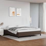 vidaXL Sängram brun 160x200 cm konstläder