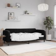 vidaXL Dagbädd svart 80x200 cm sammet