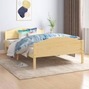 vidaXL Sängram utan madrass massiv furu 120x200 cm