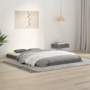 vidaXL Sängram 120x190 cm massiv furu grå