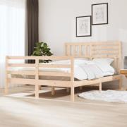 vidaXL Sängram massiv furu 120x190 cm