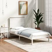 vidaXL Sängram utan madrass vit 90x200 cm massiv furu