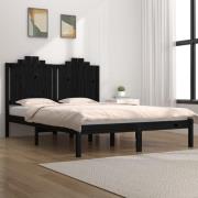 vidaXL Sängram svart massiv furu 200x200 cm