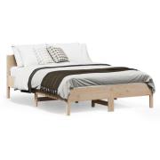 vidaXL Sängram utan madrass 135x190 cm massiv furu