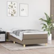 vidaXL Boxspring-sängram Taupe 90x190 cm tyg