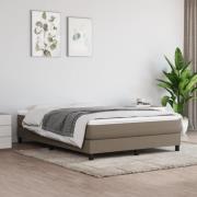 vidaXL Sängram utan madrass taupe 140x190 cm tyg