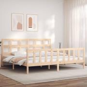 vidaXL Sängram utan madrass 200x200 cm massiv furu