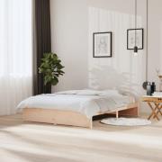 vidaXL Sängram massivt trä 150x200 cm