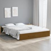 vidaXL Sängram honungsbrun massivt trä 150x200 cm