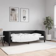 vidaXL Dagbädd svart 90x190 cm tyg