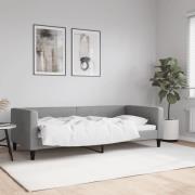 vidaXL Dagbädd ljusgrå 90x200 cm tyg